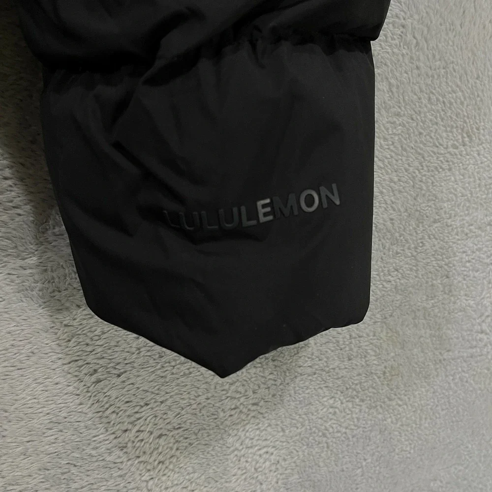 Lululemon Wunder Puff Jacket Black Goose Down Hooded Puffer Coat Womens 12 - Picture 8 of 16
